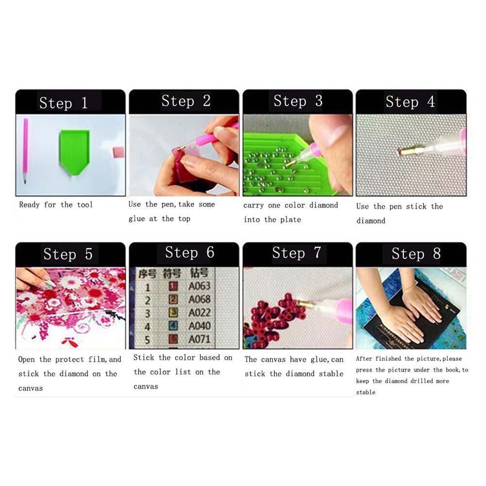 5D DIY Full Drill Diamond Painting Quiet Yard Cross Stitch Embroidery Kits