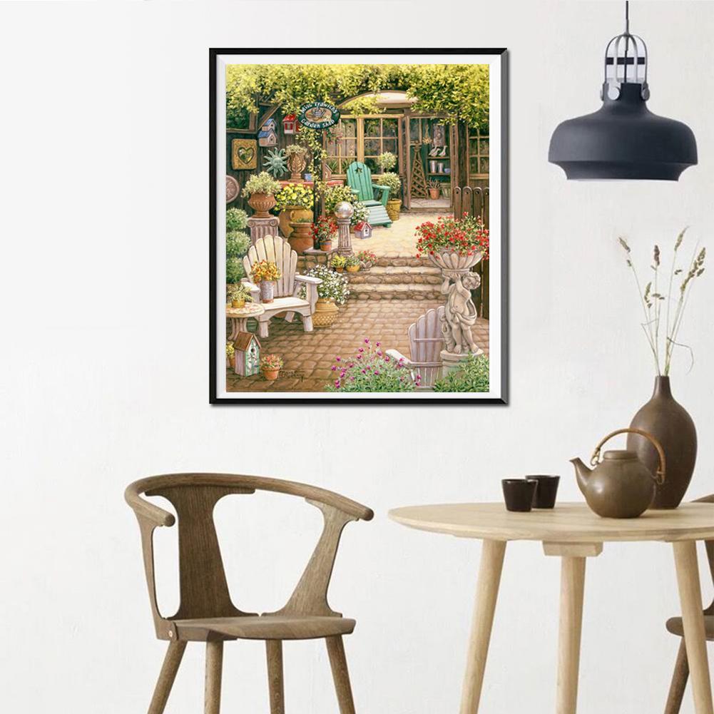 5D DIY Full Drill Diamond Painting Quiet Yard Cross Stitch Embroidery Kits