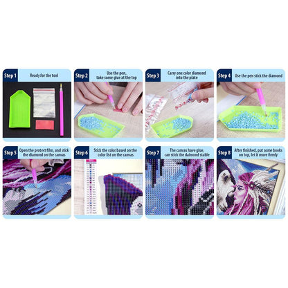 5D DIY Full Drill Diamond Painting Dog Cross Stitch Embroidery Mosaic Kit