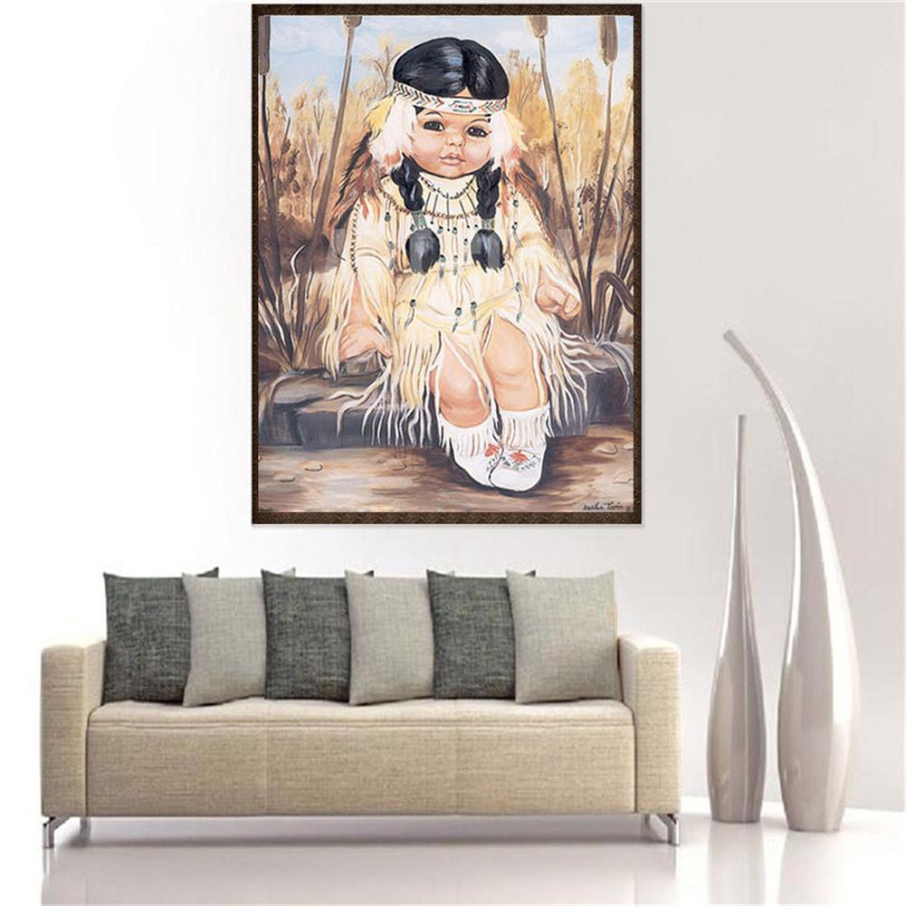 Village Girl - Full Round Drill Diamond Painting