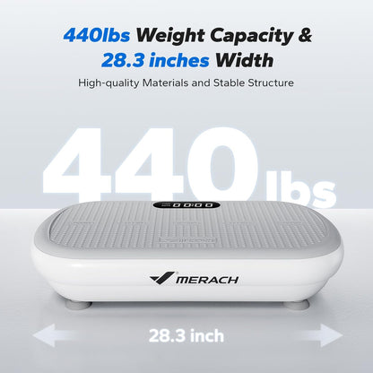 Vibration Plate Exercise Machine, Vibration Plate 440 Lbs Capacity, Bluetooth and Silicone Pedal, Stimulate Deep Fat, Vibration Plate for Lymphatic Drainage, Vibrating for Weight Loss