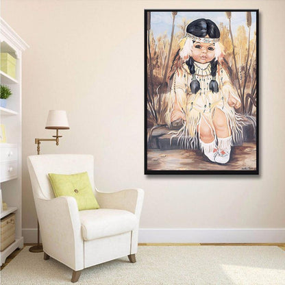 Village Girl - Full Round Drill Diamond Painting