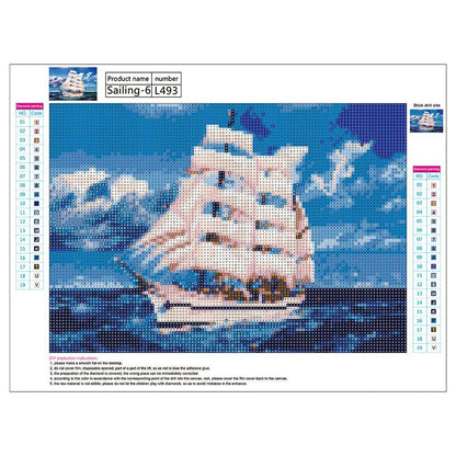 5D DIY Full Drill Diamond Painting Ocean Ship Cross Stitch Embroidery Kits
