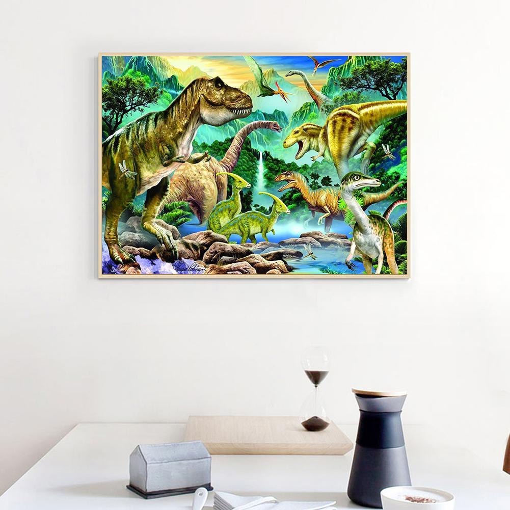 Dinosaurs River - Full Round Drill Diamond Painting