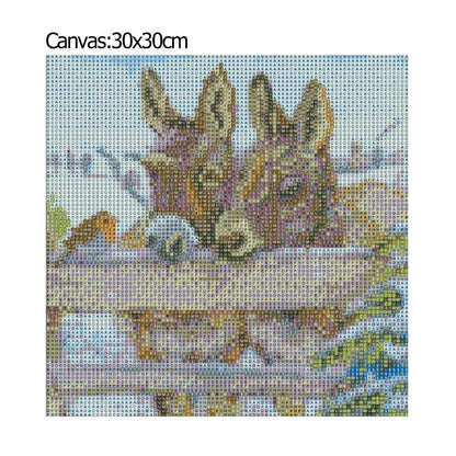 DIY Full Drill Diamond Painting Little Donkey Cross Stitch Embroidery Decor