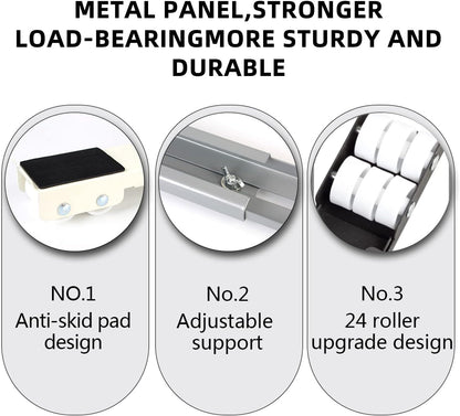 Washing Machine Base Frame with Wheels, Refrigerator Refrigerator Plate, Furniture Roller Guide, Adjustable 45-72 cm, Bear Load 700 kg, Stable and Non-Slip, for Washing Machines, Dryers