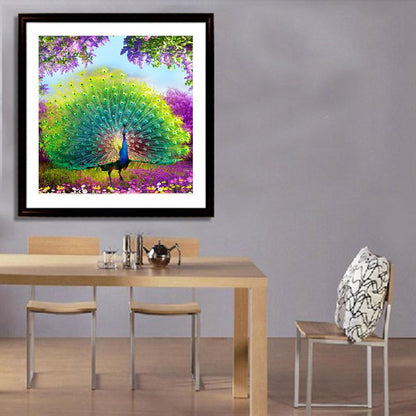 DIY Diamond Embroidery Peacock Painting for Home Decoration