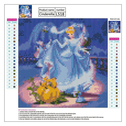 5D DIY Full Drill Diamond Painting Princess Cross Stitch Embroidery Mosaic