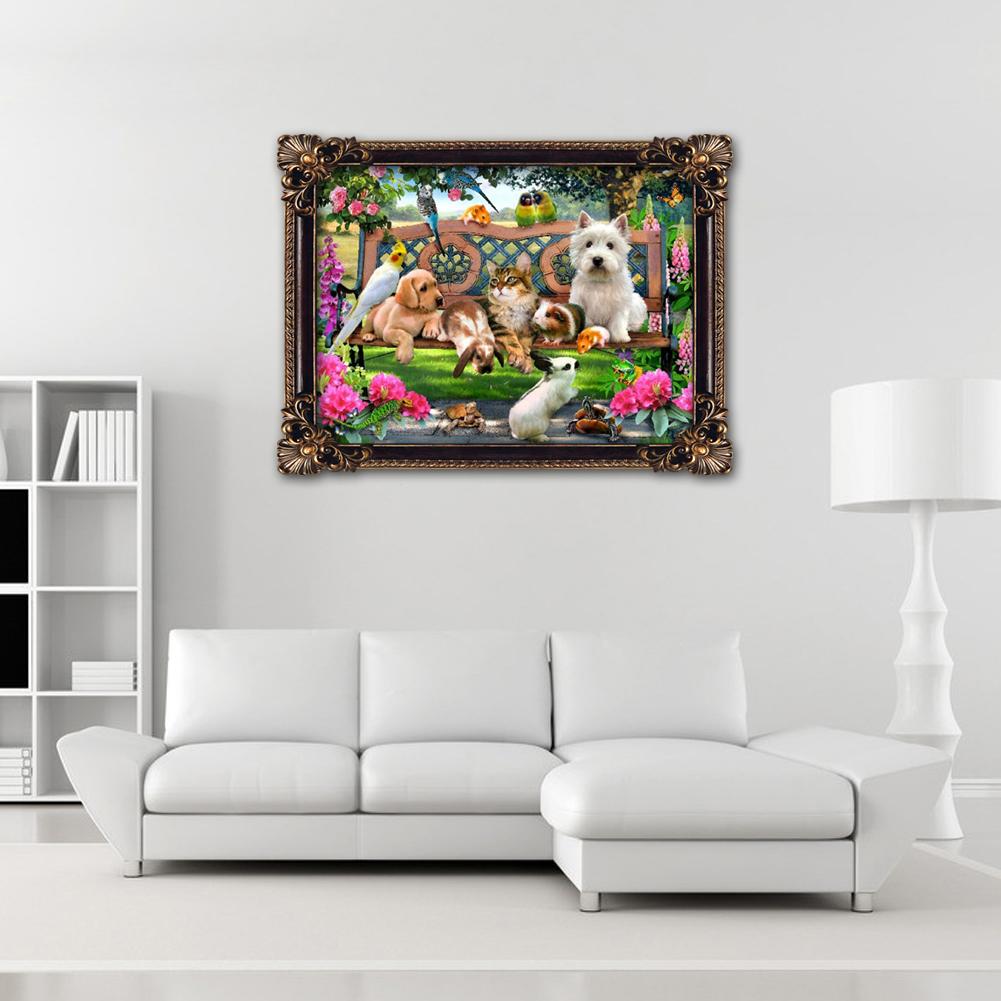 5D DIY Diamond Painting Animal Park Cross Stitch Embroidery Rhinestones