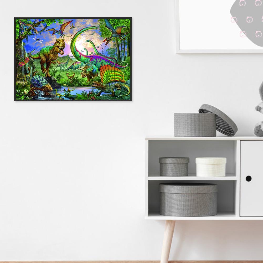 Forest Dinosaurs - Full Round Drill Diamond Painting