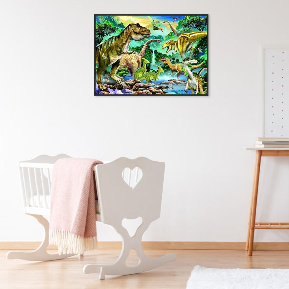Dinosaurs River - Full Round Drill Diamond Painting