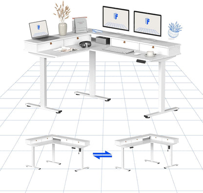 L Shaped Electric Standing Desk