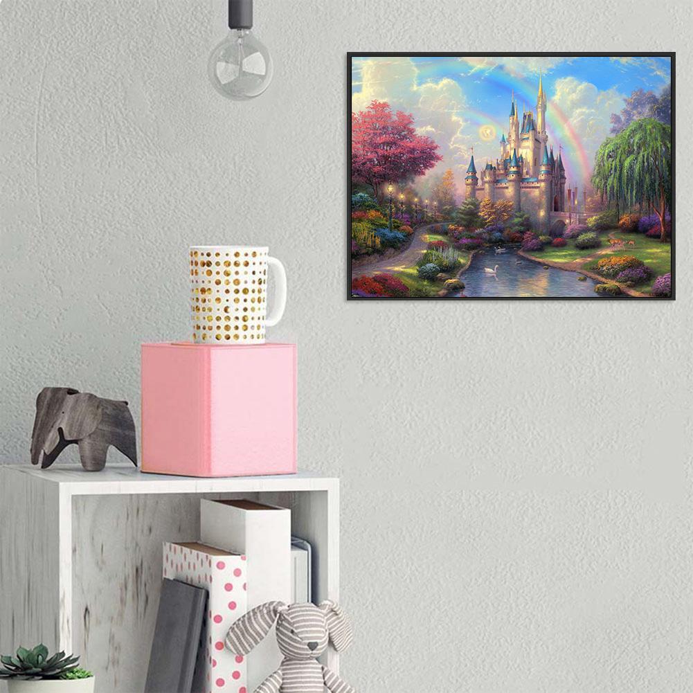 5D DIY Full Drill Diamond Painting Gorgeous Castle Cross Stitch Embroidery