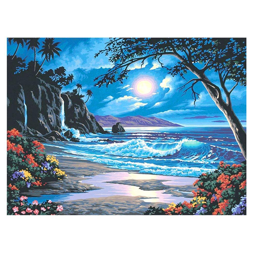 5D DIY Diamond Painting Moon Tide Embroidery Full Drill Cross Stitch Kits
