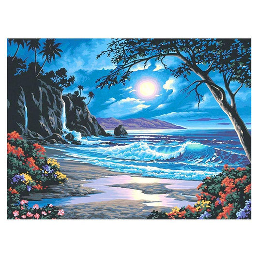 5D DIY Diamond Painting Moon Tide Embroidery Full Drill Cross Stitch Kits