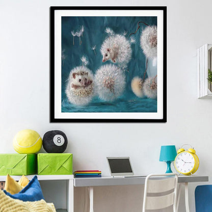 Dandelion Hedgehog - Full Round Drill Diamond Painting