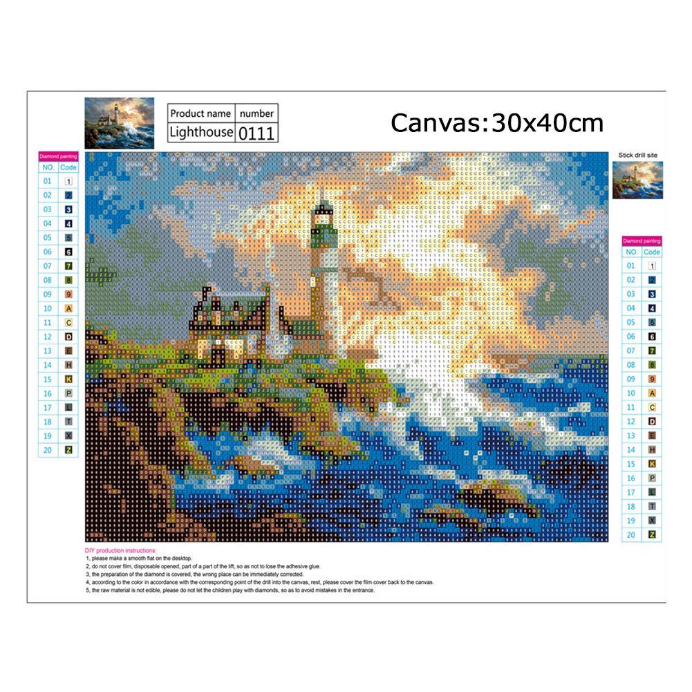 Lighthouse DIY Full Drill Diamond Painting Embroidery Kit Cross Stitch Art