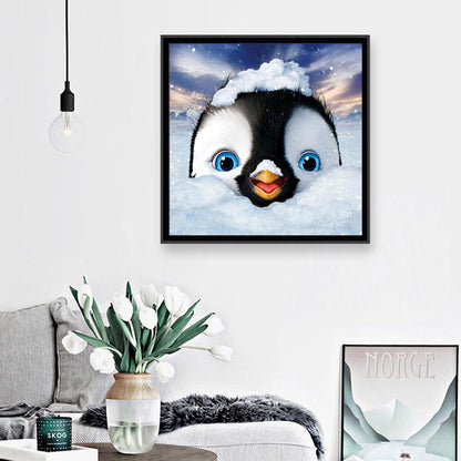 5D DIY Full Drill Diamond Painting Snow Penguin Cross Stitch Embroidery