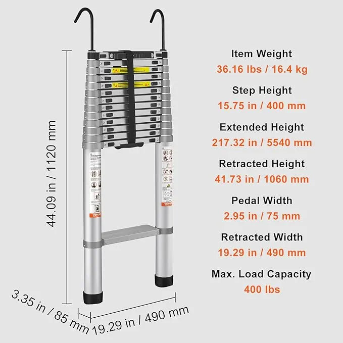 Home-use extension ladder（Stretches up to 217.32 inches）