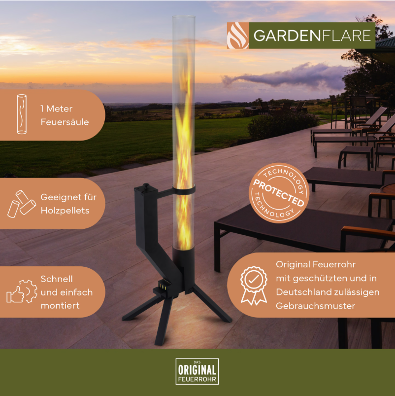 Wood Pellet Heater, Firestorm Outdoor Heater