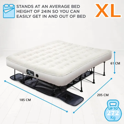 King Size Air Mattress with Built in Pump & Anti-Deflate Technology