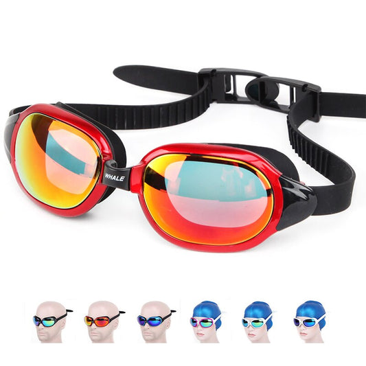 Whale Waterproof Silicone Swimming Glasses Anti Fog UV плавательные очки Swimming Goggles Eyewear