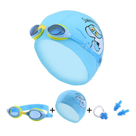 Child Swimming Caps Diving Glasses Earplug Set Waterproof Anti Fog Kids Pool Swim Eyewear Silicone Boy Girl Swimming goggles
