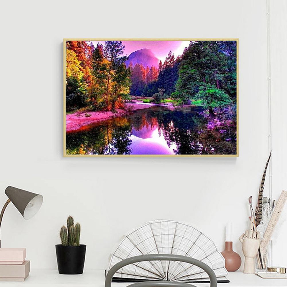River Scenery - Full Round Drill Diamond Painting