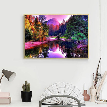 River Scenery - Full Round Drill Diamond Painting