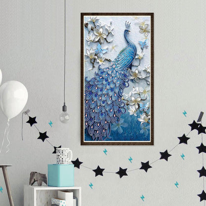 (30*50cm)Peacock - Crystal Rhinestone Diamond Painting