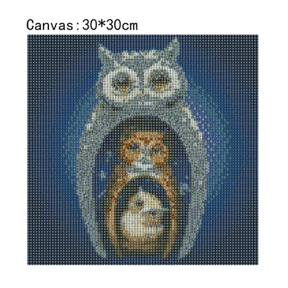 Owl - Full Round Drill Diamond Painting