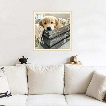 5D DIY Full Drill Diamond Painting Dog Cross Stitch Embroidery Mosaic Kit