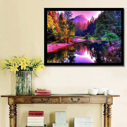 River Scenery - Full Round Drill Diamond Painting