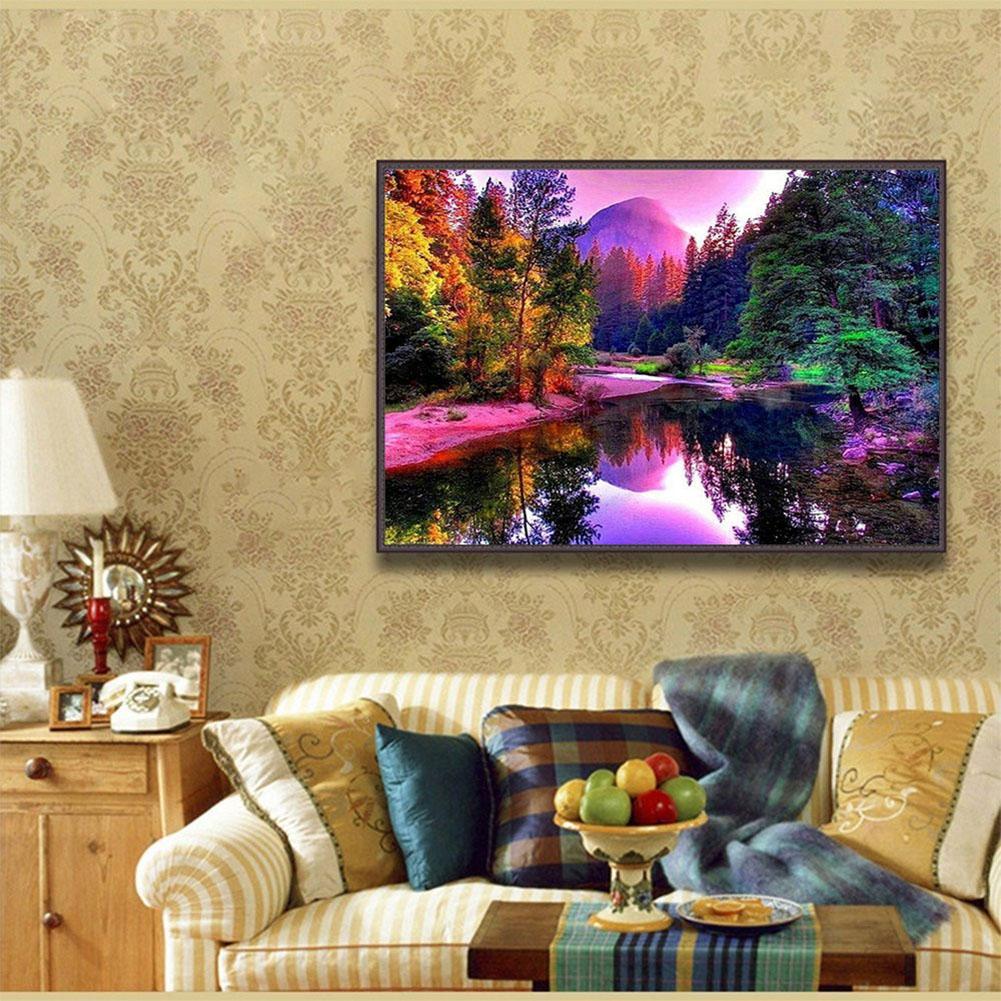 River Scenery - Full Round Drill Diamond Painting
