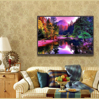 River Scenery - Full Round Drill Diamond Painting