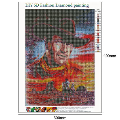 5D DIY Full Drill Diamond Painting Cowboy Cross Stitch Embroidery Wall Art