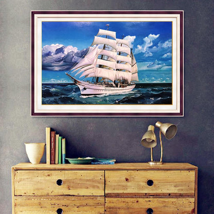 5D DIY Full Drill Diamond Painting Ocean Ship Cross Stitch Embroidery Kits