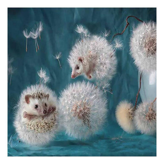 Dandelion Hedgehog - Full Round Drill Diamond Painting
