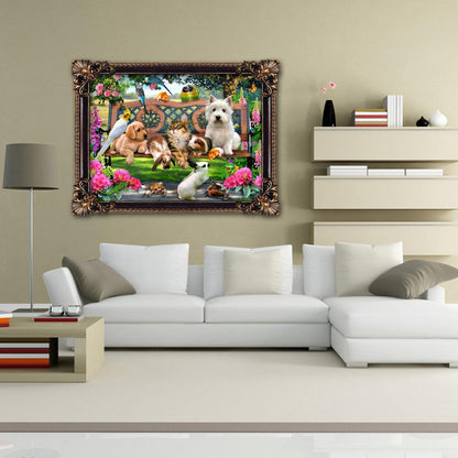 5D DIY Diamond Painting Animal Park Cross Stitch Embroidery Rhinestones