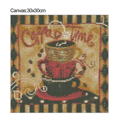 Retro Coffee - Full Round Drill Diamond Painting