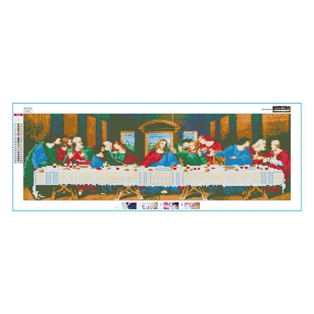 (80*30cm)The Last Supper - Full Round Drill Diamond Painting