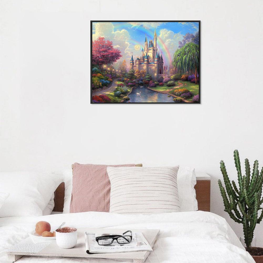 5D DIY Full Drill Diamond Painting Gorgeous Castle Cross Stitch Embroidery