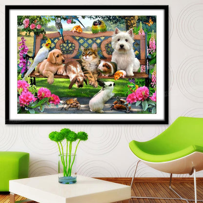 5D DIY Diamond Painting Animal Park Cross Stitch Embroidery Rhinestones