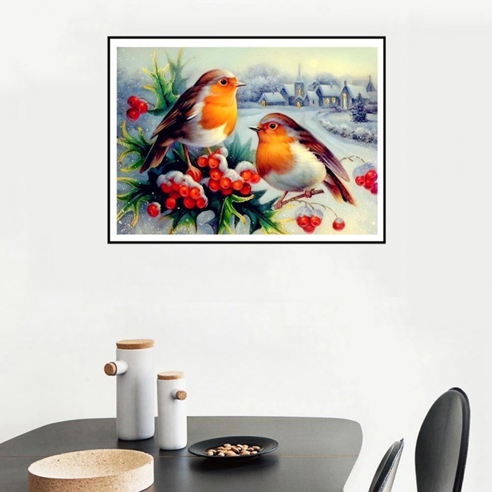 DIY Diamond Embroidery Painting Snow Birds Full Drill Mosaic Cross Stitch