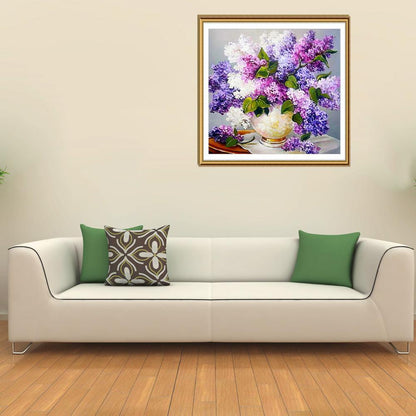 Lavender Vase - Full Round Drill Diamond Painting