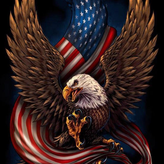 Eagle Flag - Full Round Drill Diamond Painting