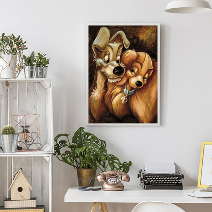 5D DIY Full Drill Diamond Painting Dog Cross Stitch Embroidery Mosaic Kit