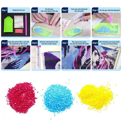 5D DIY Full Drill Square Diamond Painting Dandelion Cross Stitch Mosaic Kit