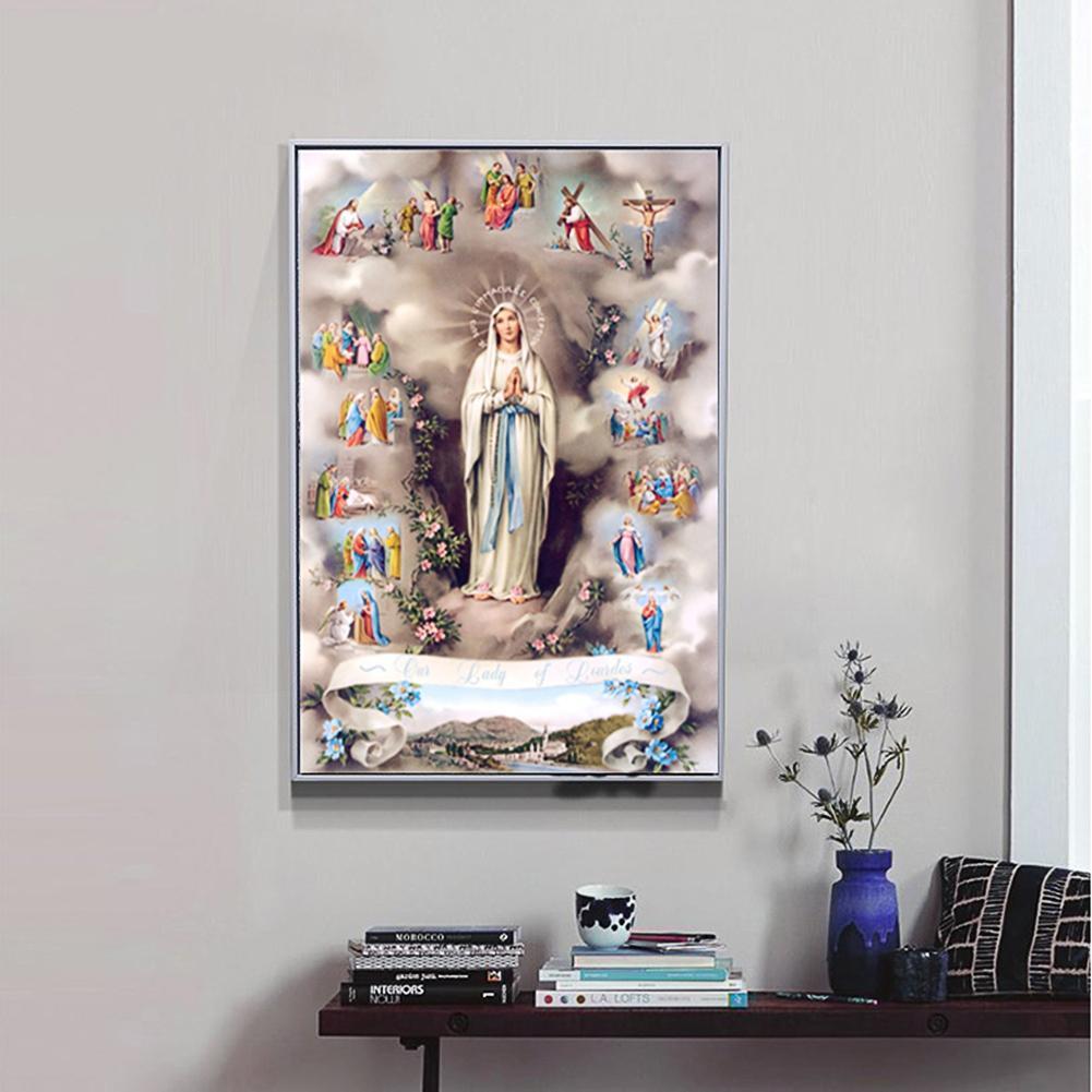 5D DIY Full Drill Diamond Painting Religion Cross Stitch Embroidery Mosaic