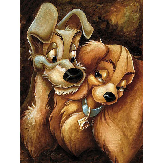 5D DIY Full Drill Diamond Painting Dog Cross Stitch Embroidery Mosaic Kit